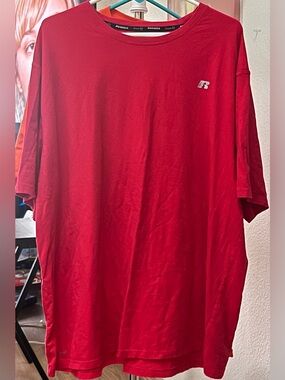 Russell Athletic Red Short-Sleeve Crewneck T-Shirt